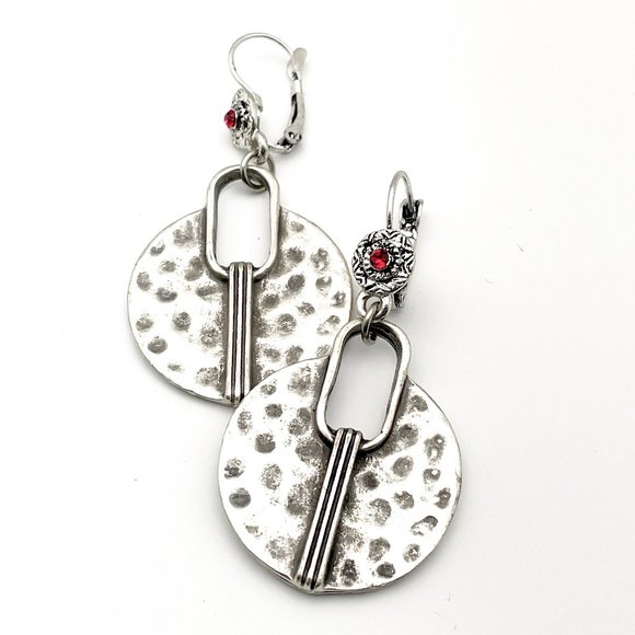 Boho large silver earring - Picture 1 of 2